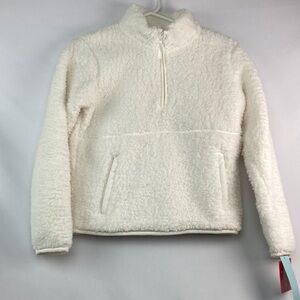 Target wondershop white Sherpa pull over with pocket 11/12